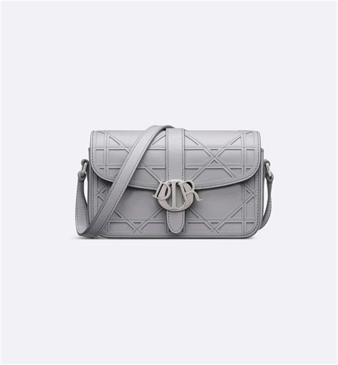 Dior Charm Bag Gray Cannage Cosmo Leather .